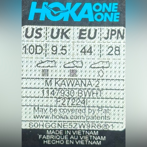 Hoka Kawana 2 Black / White Running Shoes 1147930 BWHT Men’s Size 10 11.5 13 14 - Picture 8 of 10